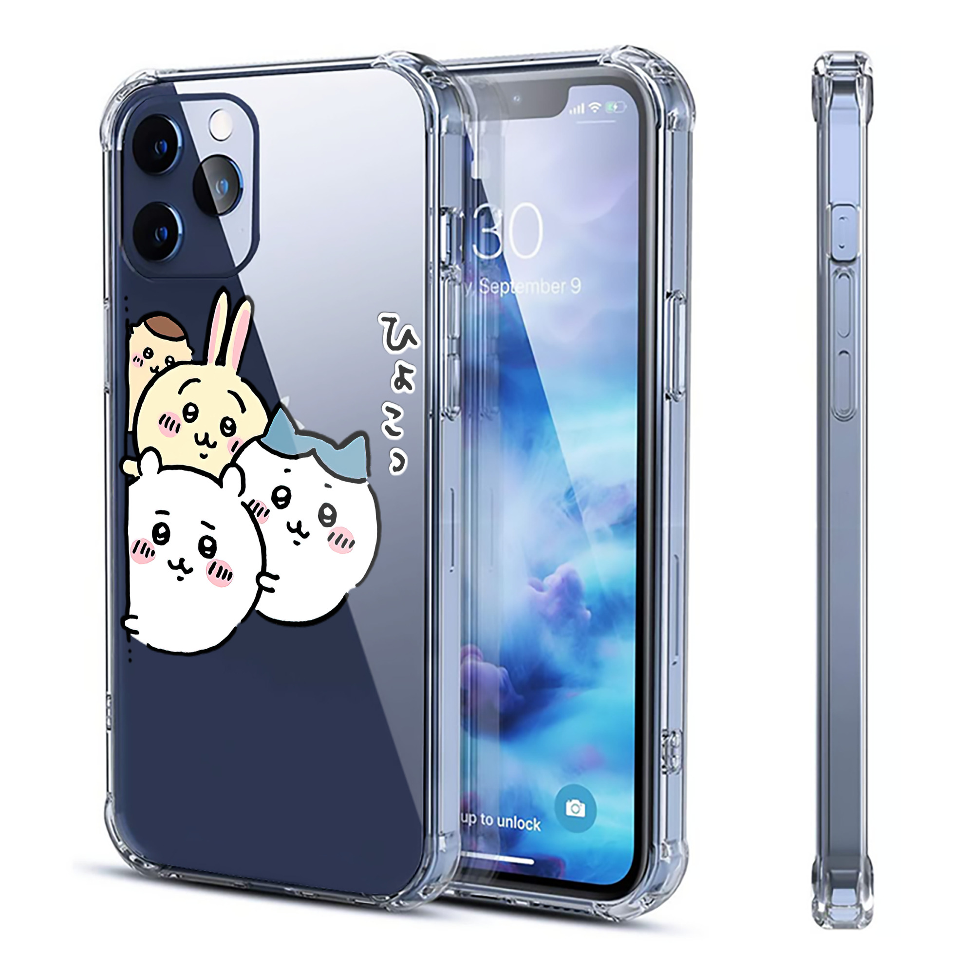 （画像用） ちいかわ ちいかわ Chii-kawa chiikawa 【iPhone 12シリーズ対応】透明スマホケース（クリアソフトケース）